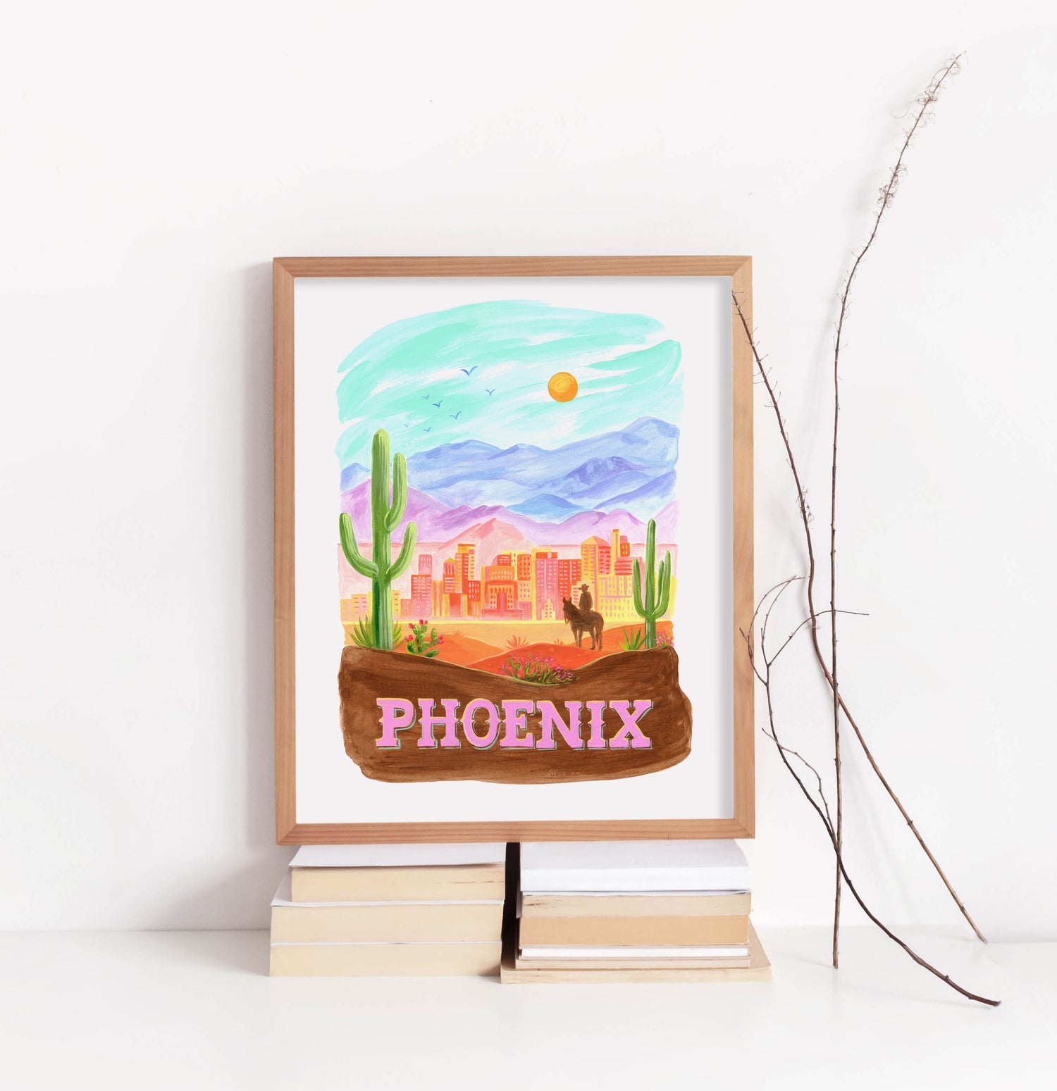 Phoenix Arizona City Skyline Art Print