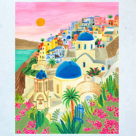 Paint By Number Kit | Santorini