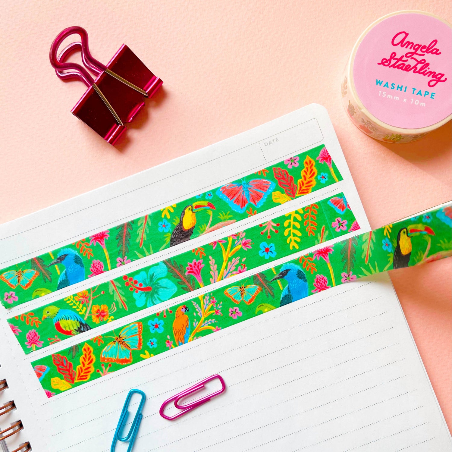 Tropical green washi tape